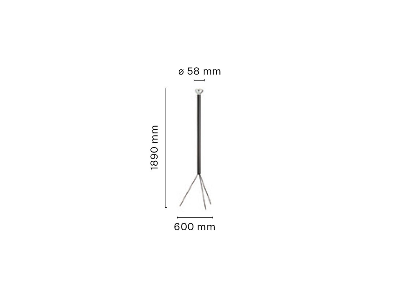 Flos Lámpara de pie Luminator Antracita