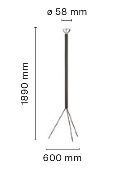 Flos Lámpara de pie Luminator Antracita