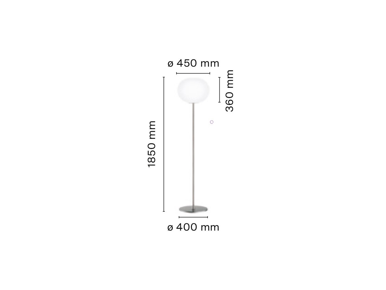 Flos Lámpara de pie Glo-Ball F3 Gri