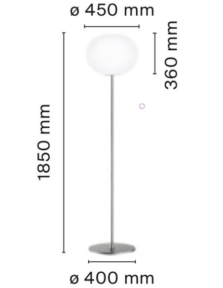 Flos Lámpara de pie Glo-Ball F3 Gri