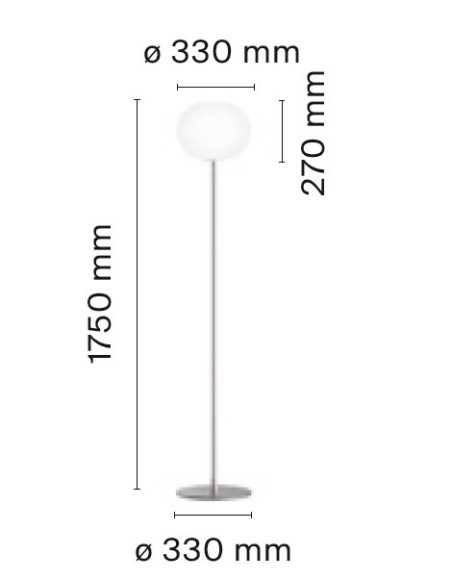Flos Lámpara de pie Glo-Ball F2 Gri