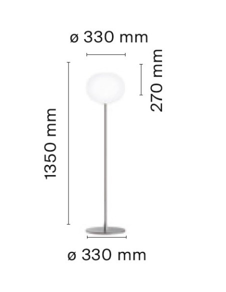 Flos Lámpara de pie Glo-Ball F1 Gri