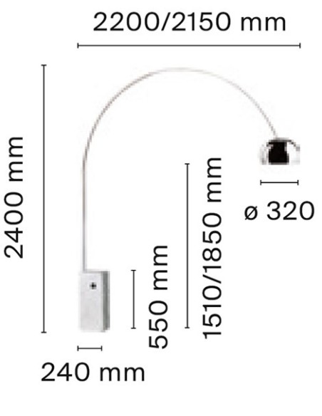 Flos Lámpara de pie Arco