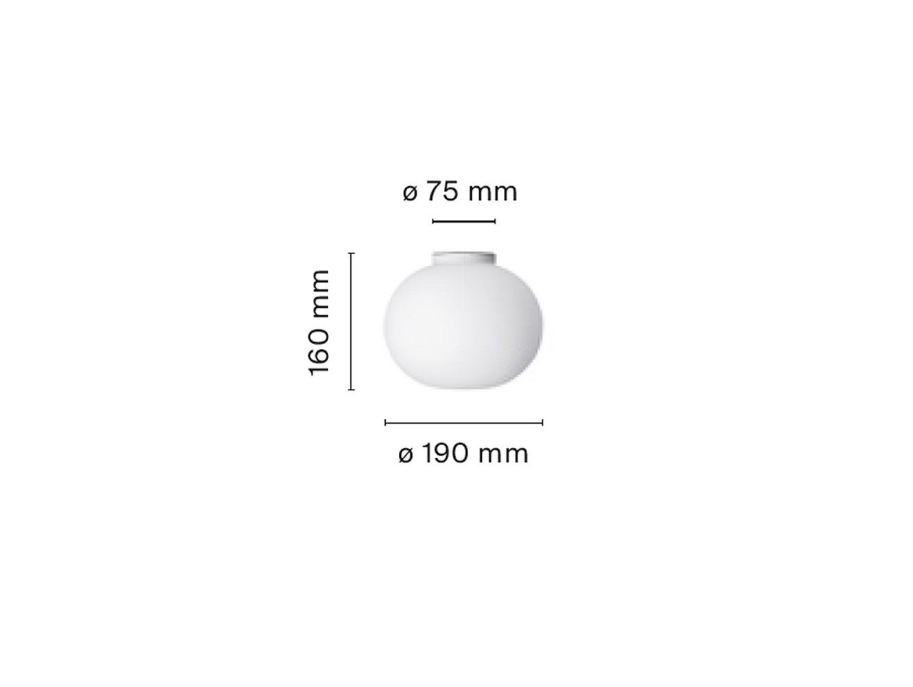 Flos lámpara de techo y pared Glo-Ball C/W ZERO Blanco