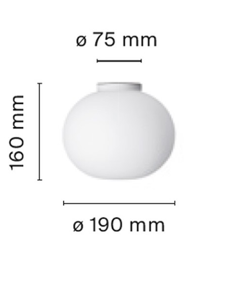 Flos lámpara de techo y pared Glo-Ball C/W ZERO Blanco