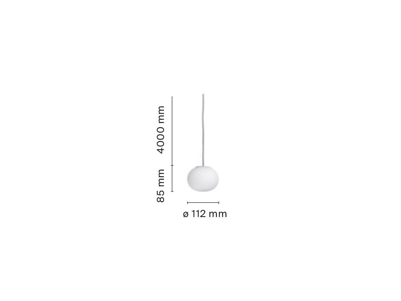 Flos Lámpara de suspensión Mini Glo-Ball S Blanco