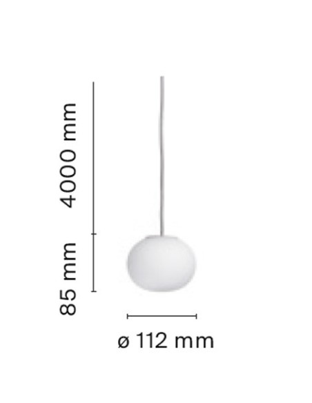 Flos Lámpara de suspensión Mini Glo-Ball S Blanco