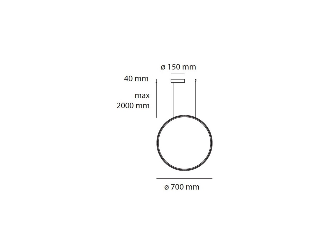 Artemide lámpara suspensión Discovery Vertical 70