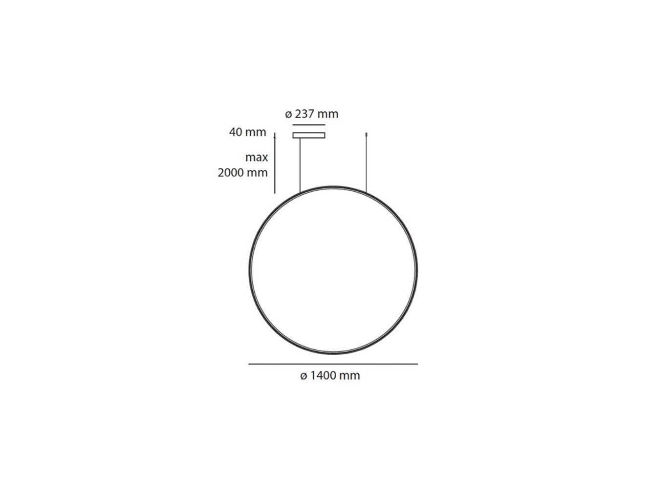Artemide lámpara suspensión Discovery Vertical 140