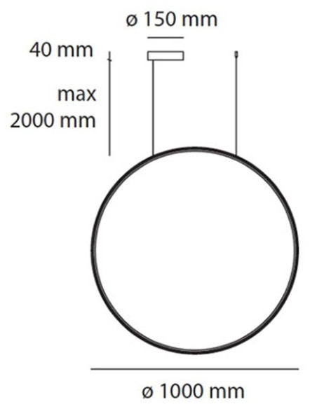 Artemide lámpara suspensión Discovery Vertical 100