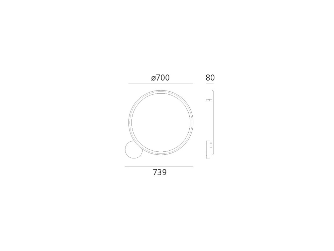 Artemide lámpara pared Discovery Led C/W
