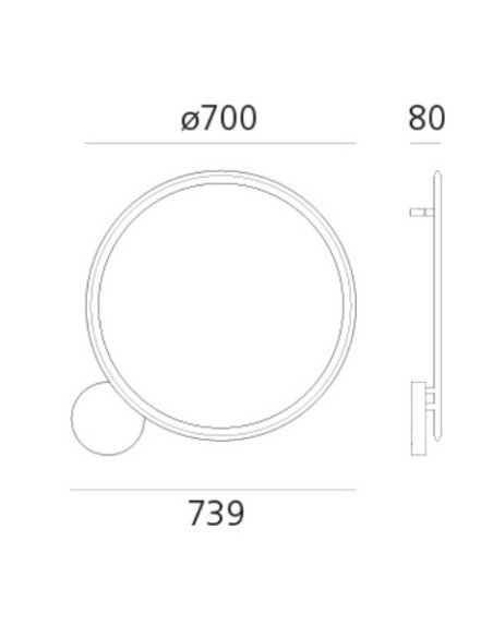 Artemide lámpara pared Discovery Led C/W