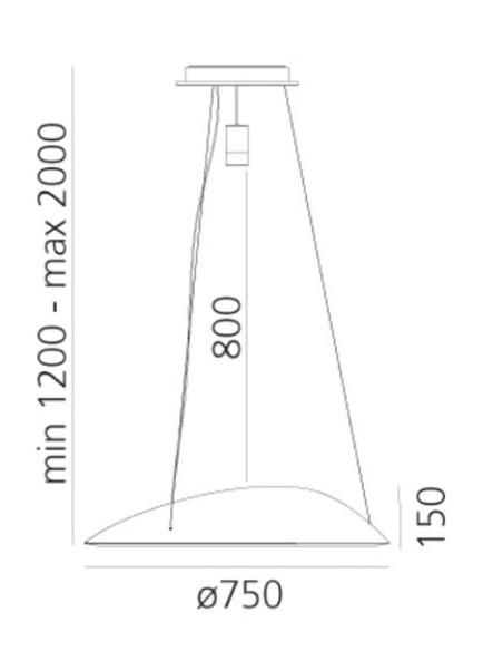 Artemide lámpara de suspensión Ameluna S