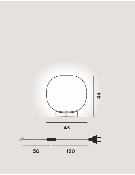 Foscarini Gem lámpara de sobremesa Blanco
