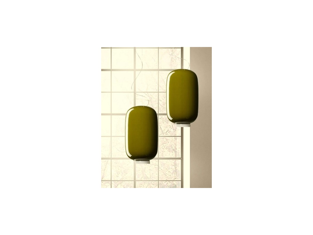 Foscarini Chouchin 2 lámpara de suspensión E27 Retrofit Verde 3,5M.