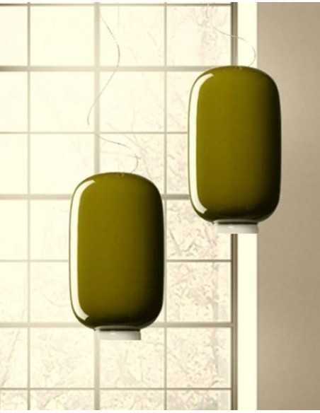 Foscarini Chouchin 2 lámpara de suspensión E27 Retrofit Verde 3,5M.