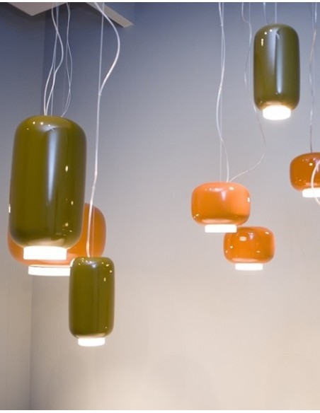 Foscarini Chouchin 2 lámpara de suspensión E27 Retrofit Verde 3,5M.