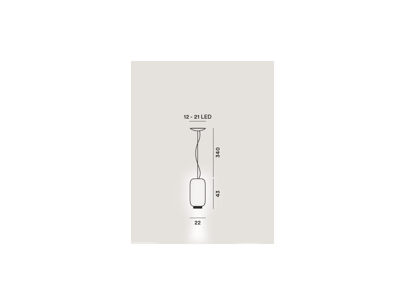 Foscarini Chouchin 2 lámpara de suspensión E27 Retrofit Verde 3,5M.
