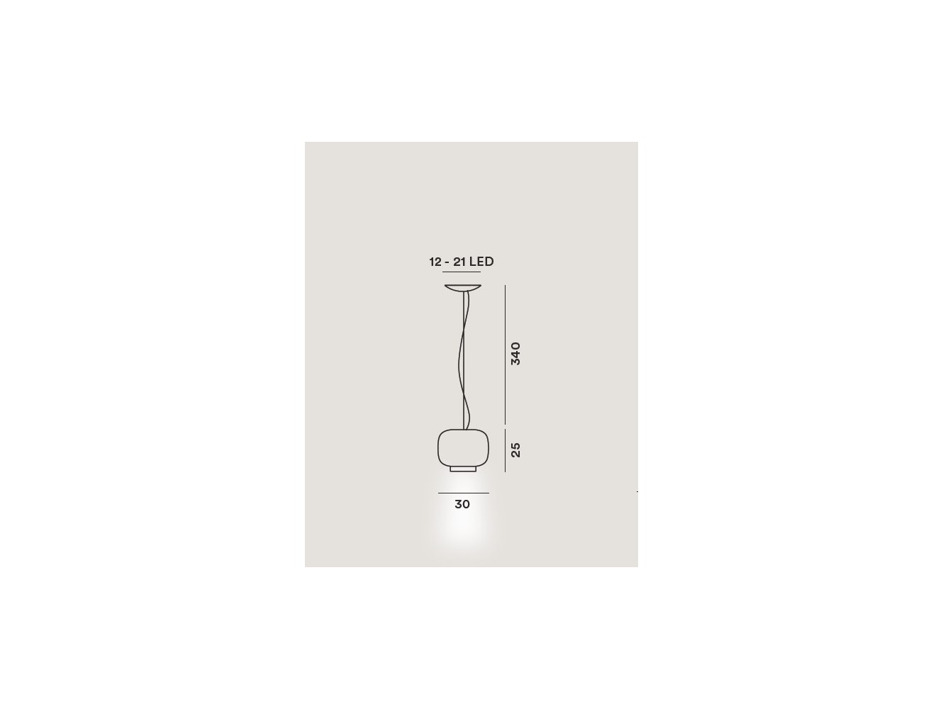 Foscarini Chouchin 3 lámpara de suspensión E27 Retrofit Rev.Gris 3,5