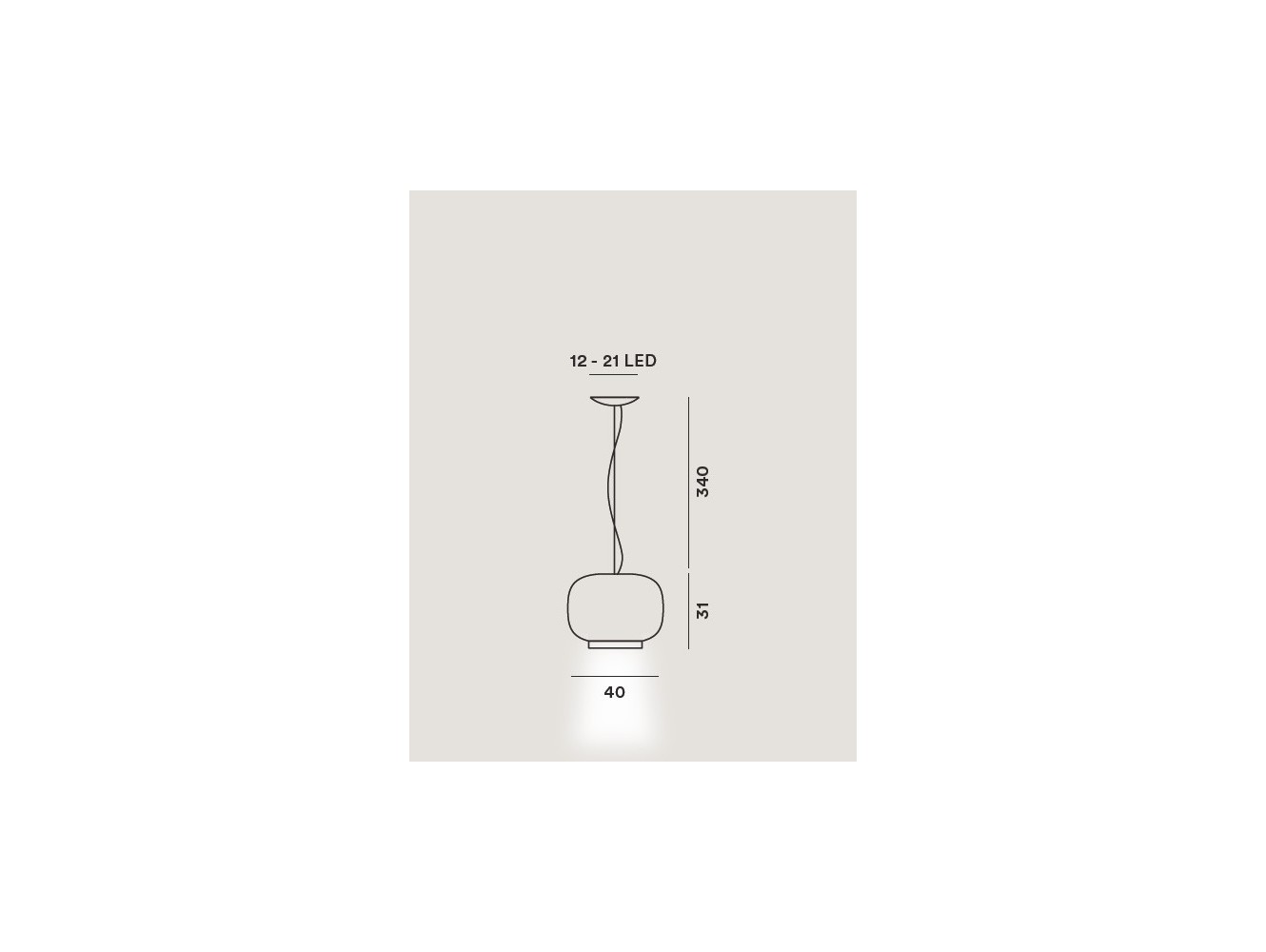 Foscarini Chouchin 1 Suspensión E27 Retrofit Rev. Naranja 3,5M