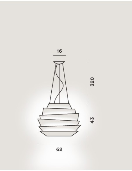 Foscarini Le Soleil Led lámpara de suspensión Dimmer H.3,5M