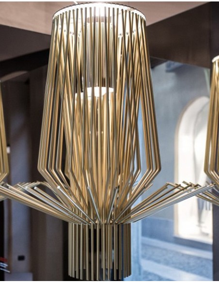 Foscarini Allegretto Assai lámpara de suspensión Oro H.3,5M.