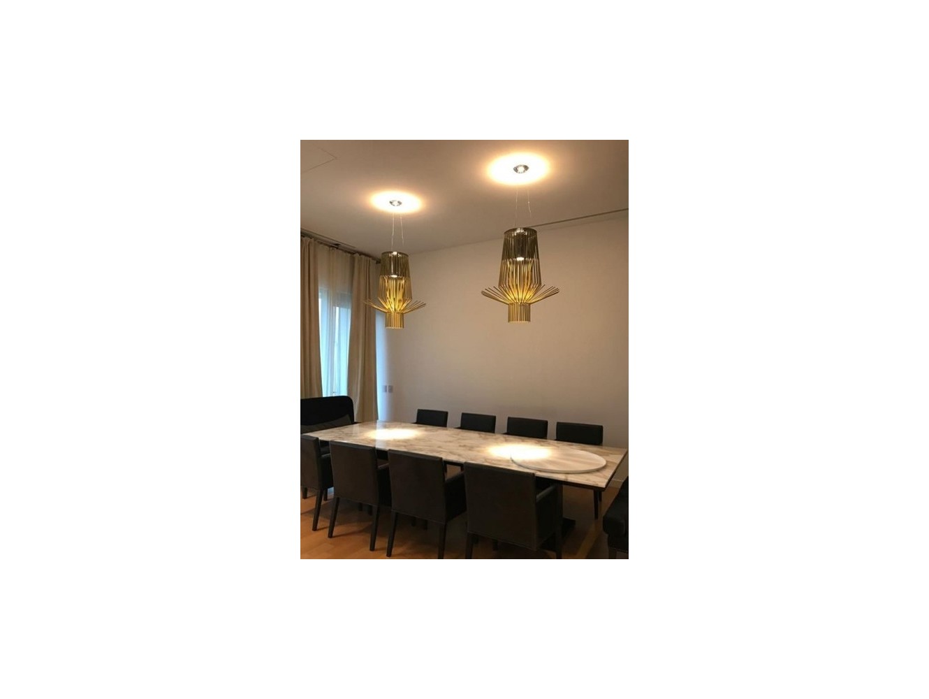 Foscarini Allegretto Assai lámpara de suspensión Oro H.3,5M.
