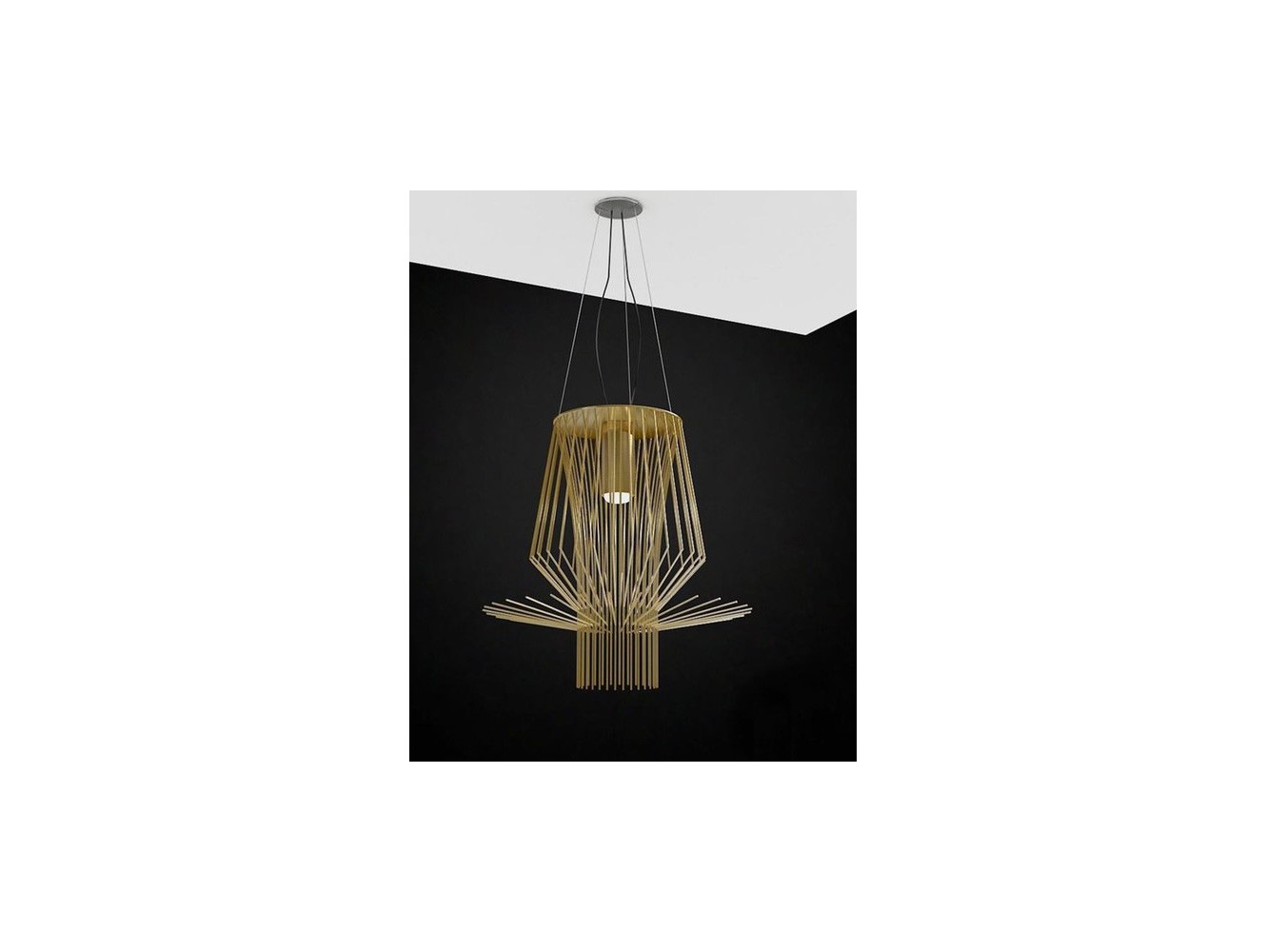 Foscarini Allegretto Assai lámpara de suspensión Oro H.3,5M.