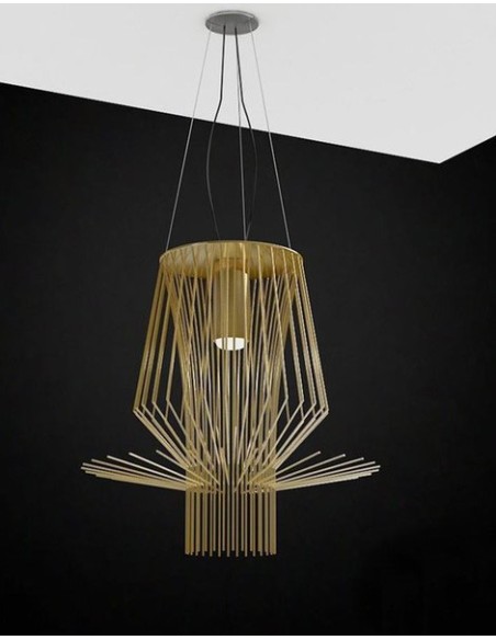 Foscarini Allegretto Assai lámpara de suspensión Oro H.3,5M.