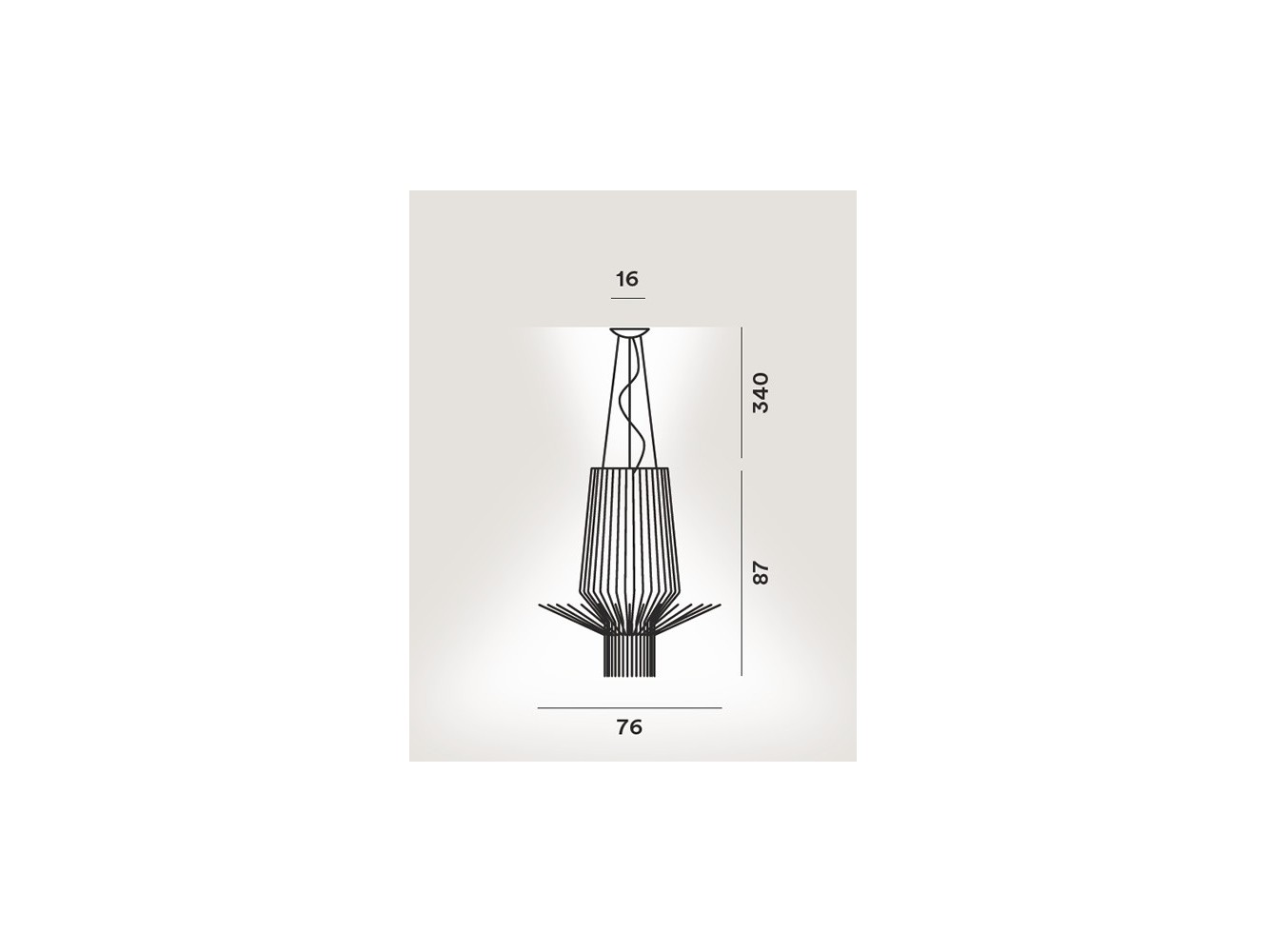Foscarini Allegretto Assai lámpara de suspensión Oro H.3,5M.