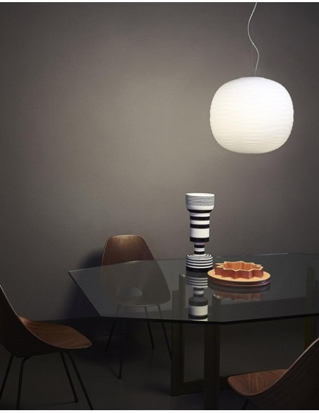 Foscarini Gem lámpara de suspensión Blanco H.3,5M.
