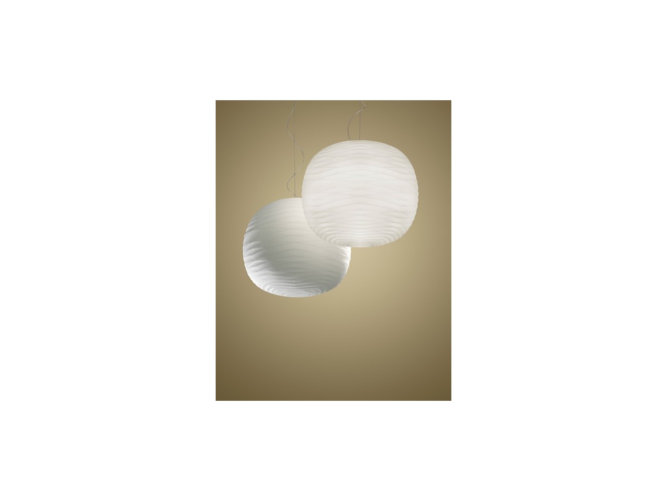 Foscarini Gem lámpara de suspensión Blanco H.3,5M.