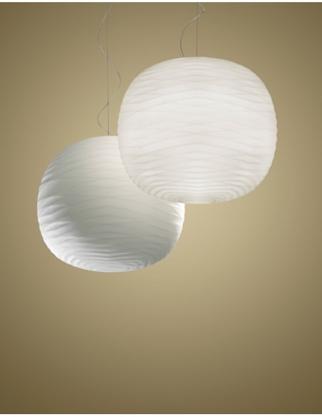 Foscarini Gem lámpara de suspensión Blanco H.3,5M.