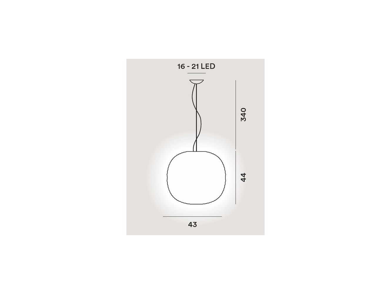 Foscarini Gem lámpara de suspensión Blanco H.3,5M.