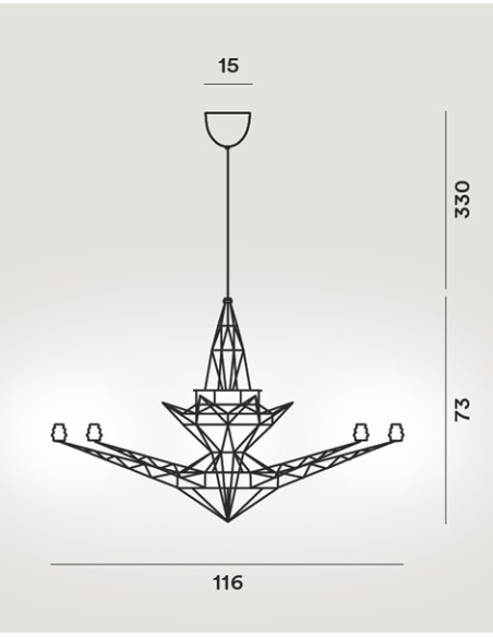 Foscarini Lightweight lámpara de suspensión Anonizado H.3,5M.