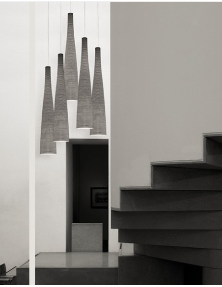 Foscarini Tite 1 lámpara de suspensión Negro H.3,5M.