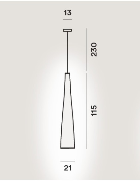 Foscarini Tite 1 lámpara de suspensión Negro H.3,5M.