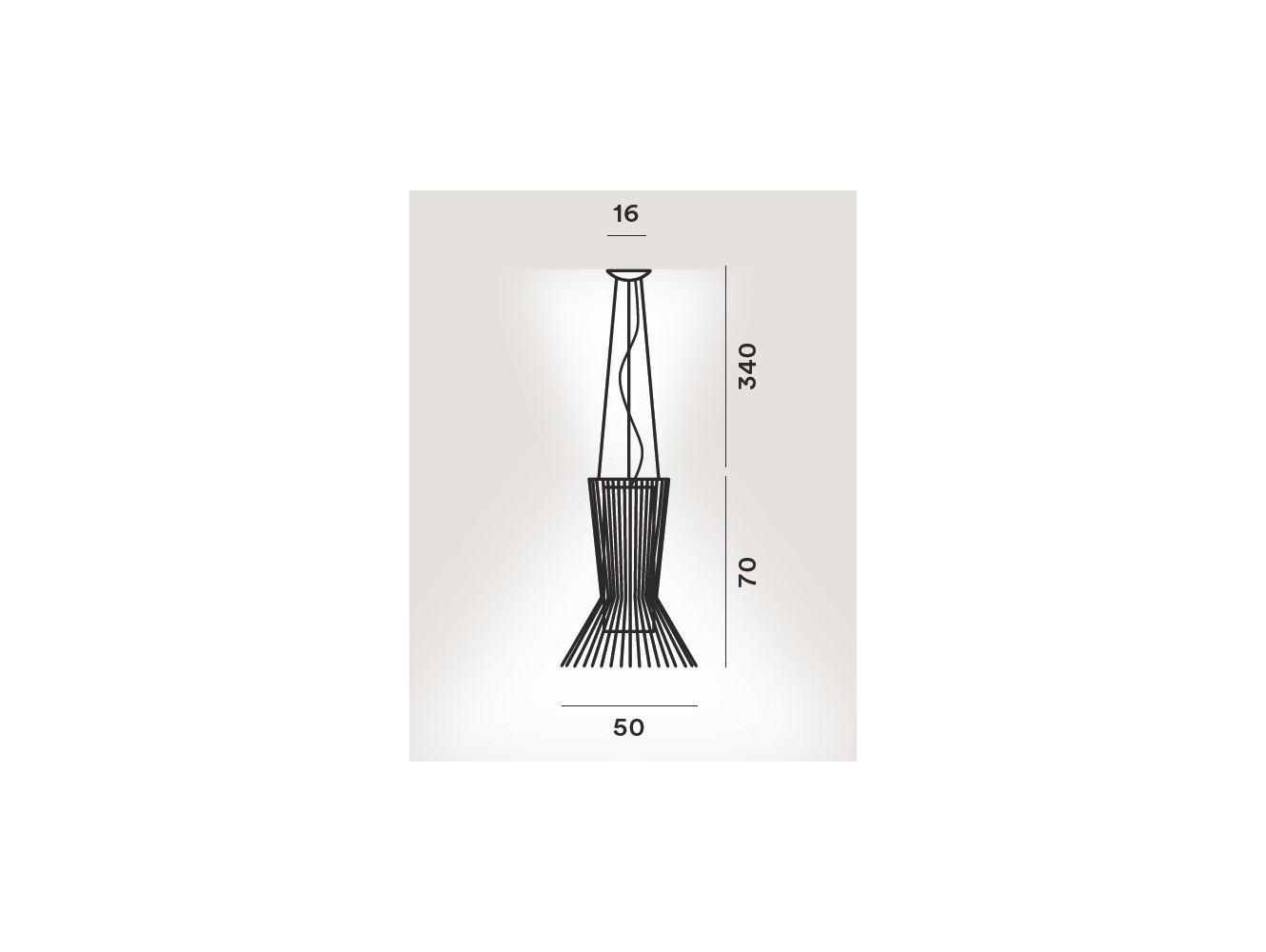 Foscarini Allegretto Vivace lámpara de suspensión Cobre H.3,5M.