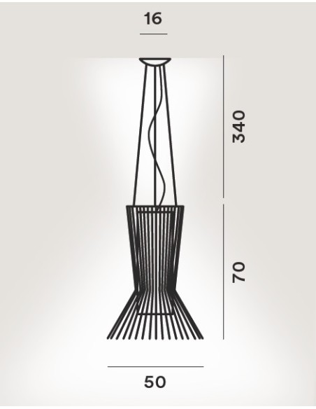 Foscarini Allegretto Vivace lámpara de suspensión Cobre H.3,5M.