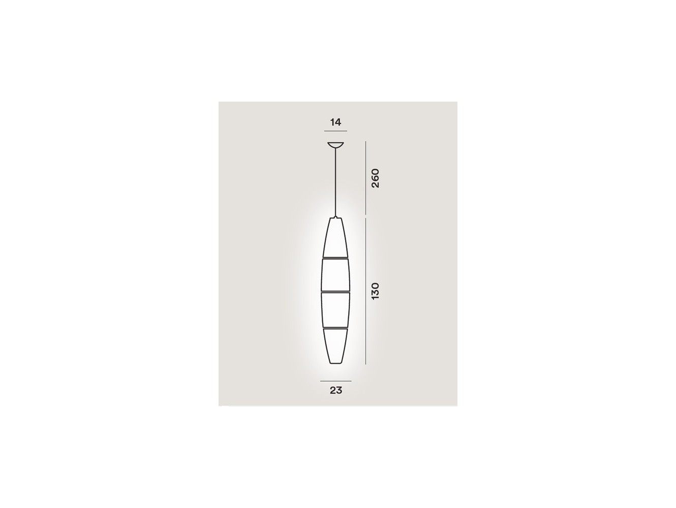 Foscarini Havana lámpara de suspensión /Pared Blanco H.3,5M.