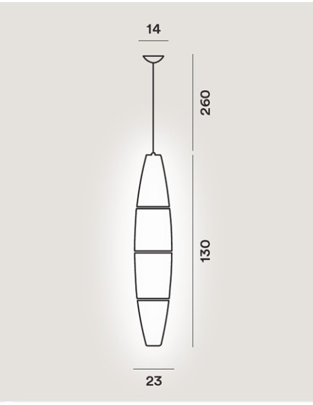 Foscarini Havana lámpara de suspensión /Pared Blanco H.3,5M.