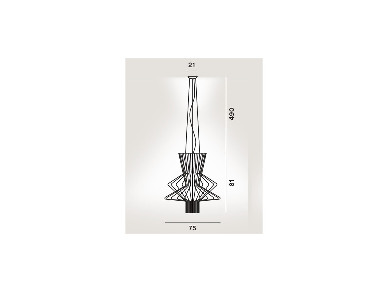 Foscarini Allegro Ritmico lámpara de suspensión Led Dimmer Grafito