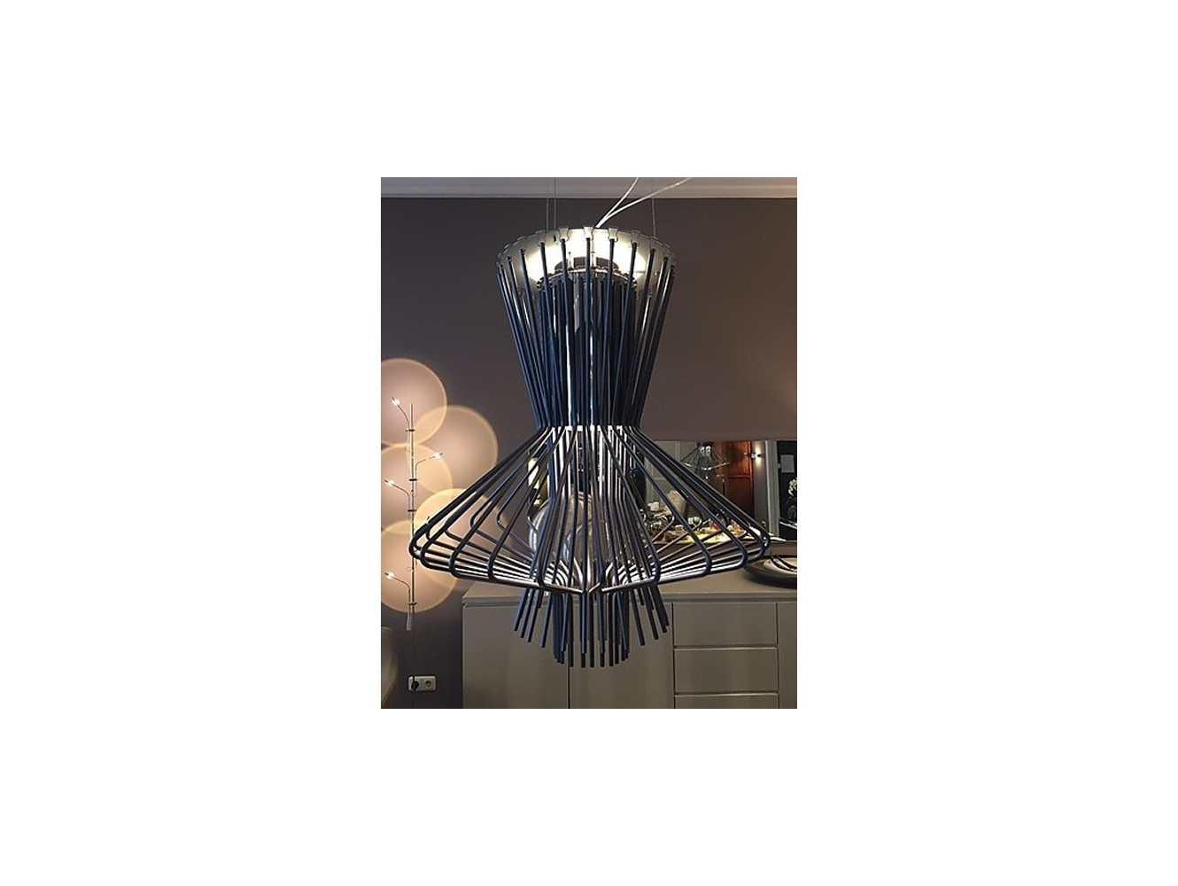 Foscarini Allegretto Ritmico lámpara de suspensión Grafito H.3,5M.