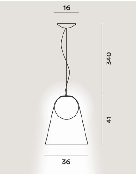 Foscarini Satellight Grande lámpara de suspensión Blanco/transparente H.3,5M.
