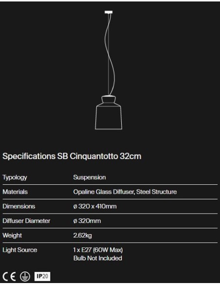 Astep lámpara de Suspension SB Cinquantotto 30 cm