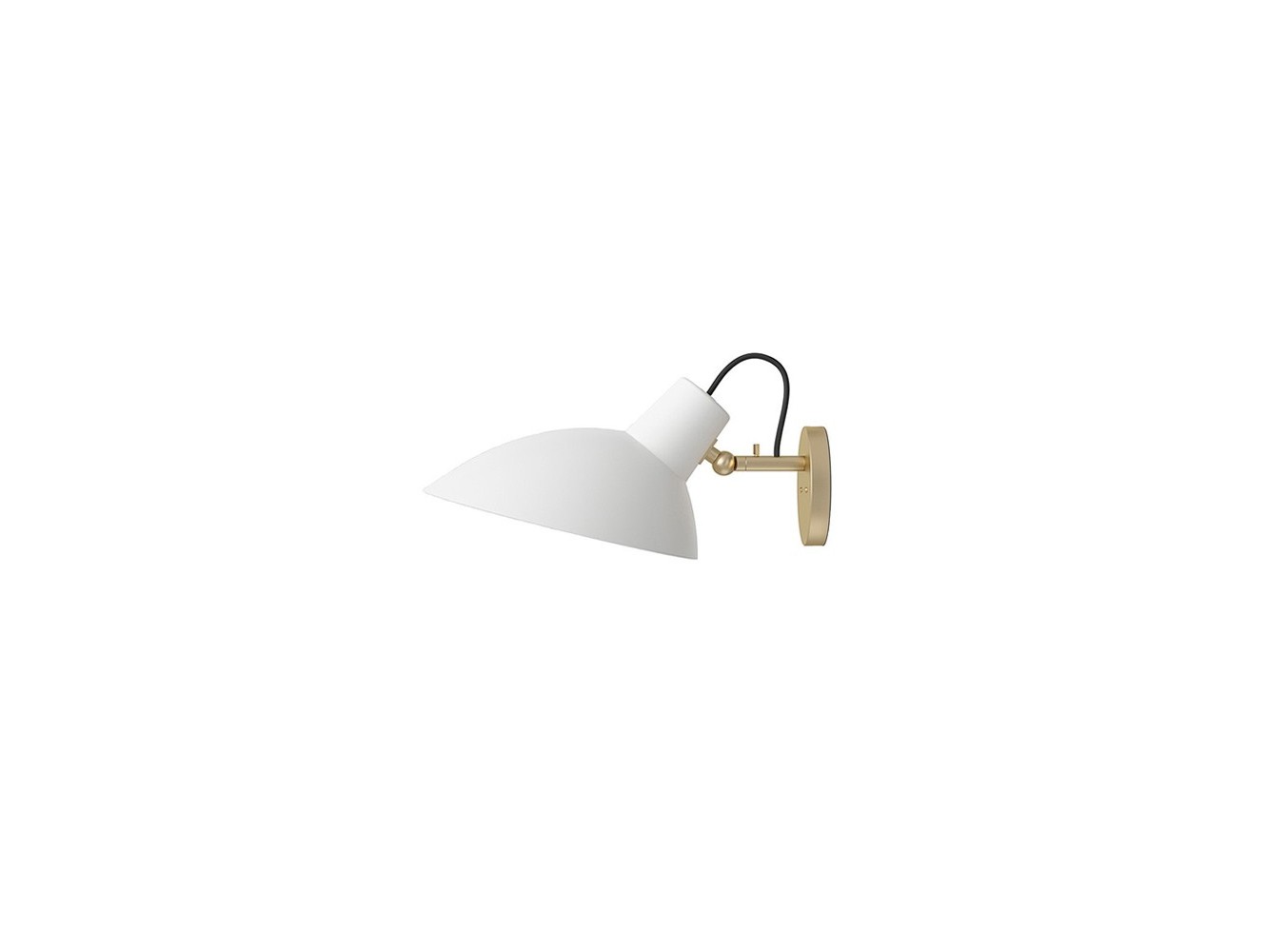 Astep lámpara de Pared VV Cinquanta Wall Latón Montura, reflector blanco