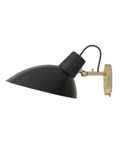 Astep lámpara de Pared VV Cinquanta Wall Latón Montura, reflector negro
