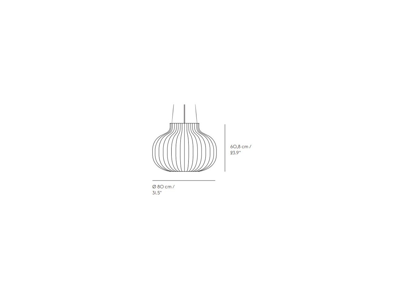 Muuto Strand Closed lámpara de suspensión 80cm