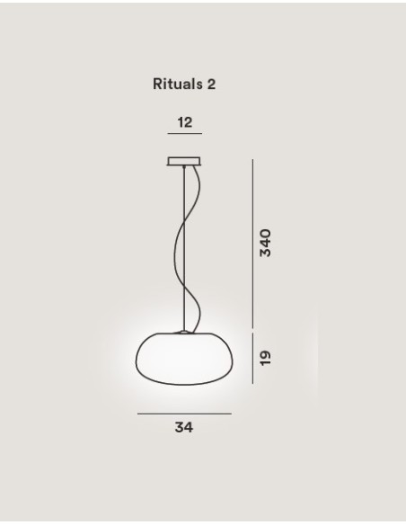 Foscarini Rituals 2 lámpara de suspensión E27 Blanco H.3,5M.