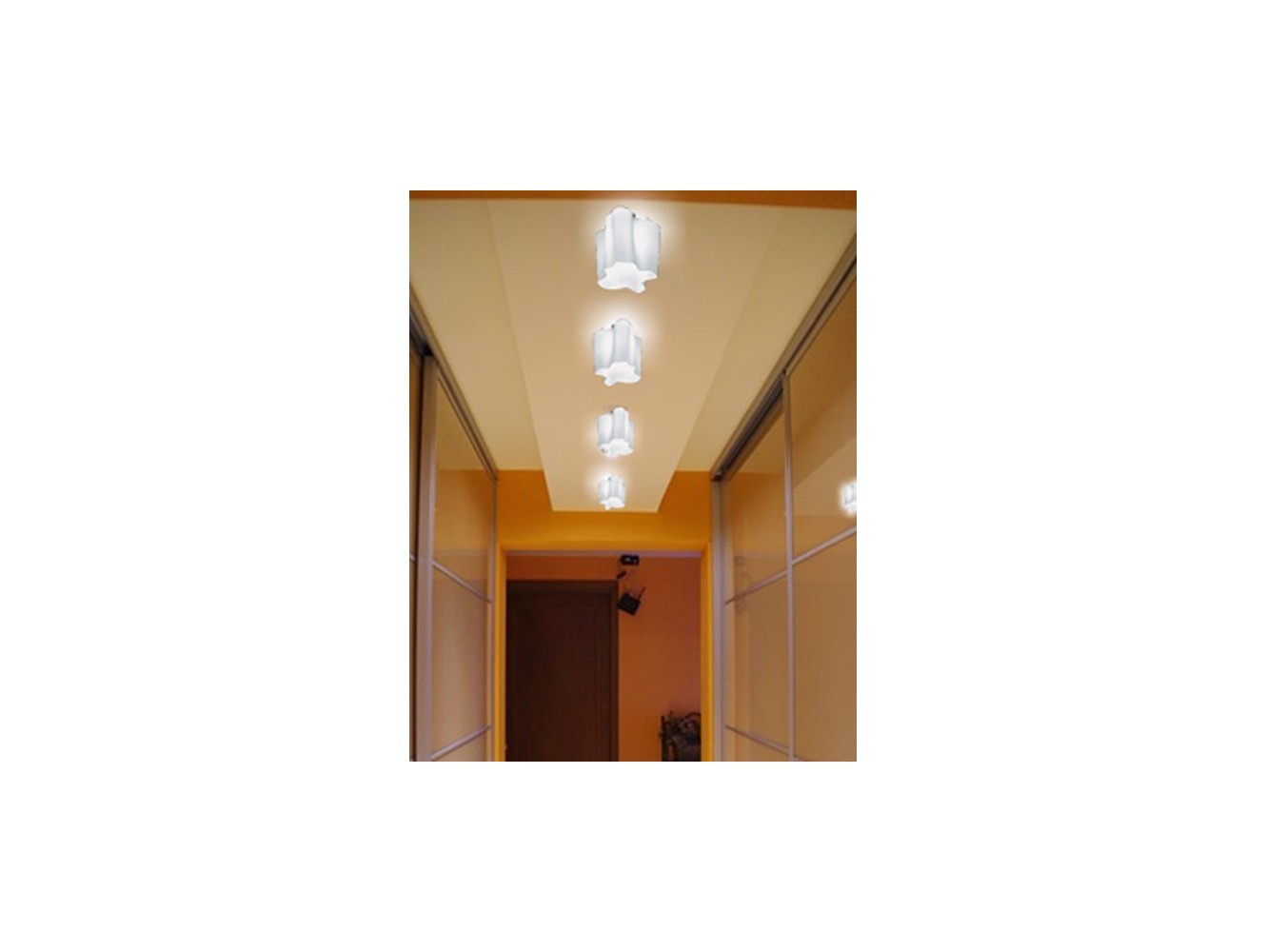 Artemide lámpara de techo Logico Mini C Dif. Seda Pulida